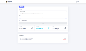 在线检测网速流量HTML单页源码-灵锡网