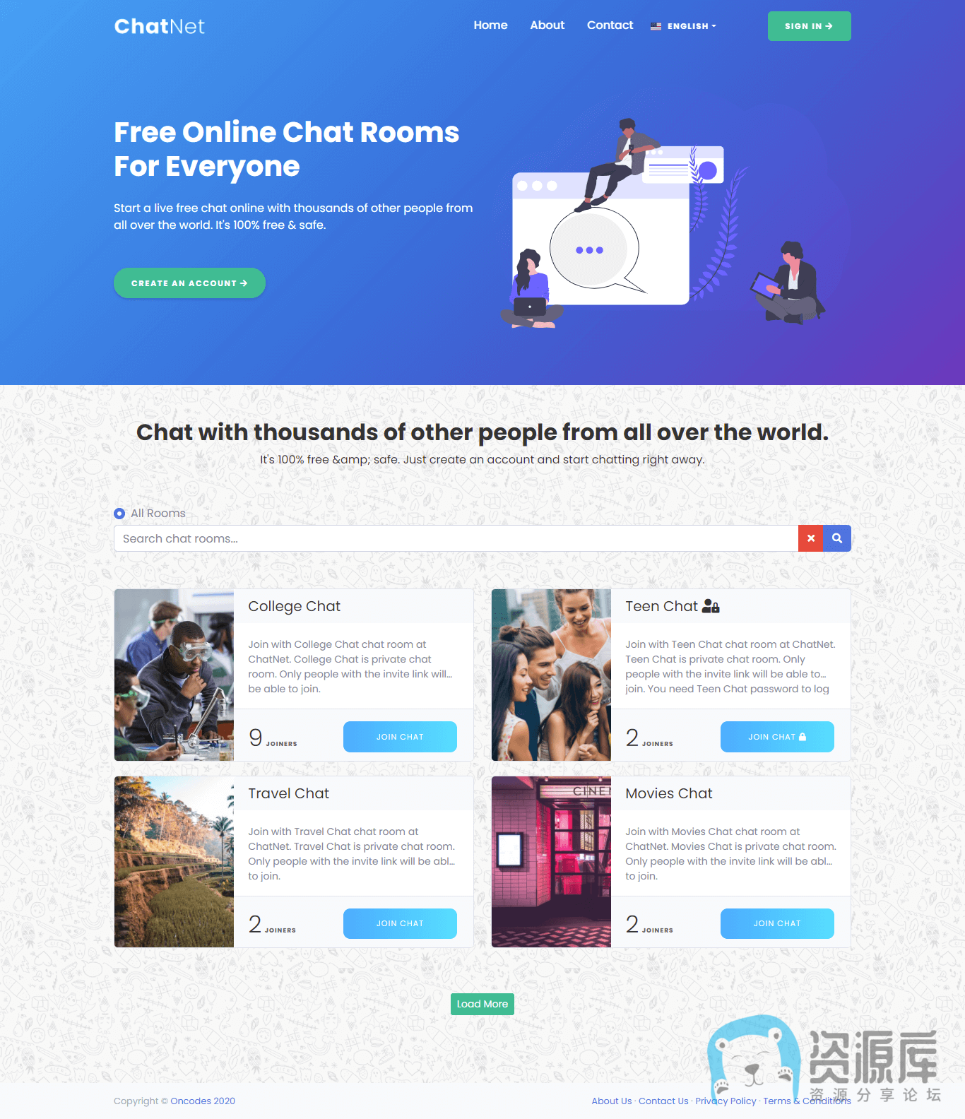 ChatNet -PHP聊天室和私人聊天程序 v1.9-灵锡网