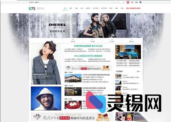 经典B75重塑——企业级Discuz门户模板旗舰款-灵锡网
