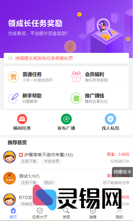 2025全新UI风格悬赏任务抢单源码,附赠一键安装教程-灵锡网