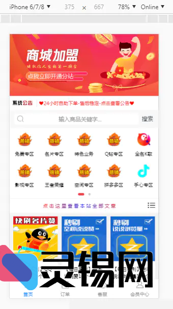 小储云Store同款来袭!彩虹代刷网专属仿制模板,系统+界面打包带走-灵锡网